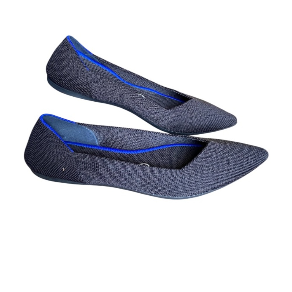 Rothy's The Point Flats Size 8 Slip On Neutral Balletcore Classic Preppy EUC